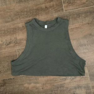 Lululemon All yours crop tank top in grey sage